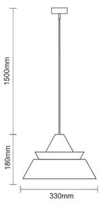 Dřevěný lustr na lanku 1xE27/60W/230V pr. 33 cm masiv/dub/ořech/kaučukovník