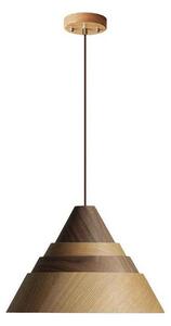 Dřevěný lustr na lanku 1xE27/60W/230V pr. 33 cm masiv/dub/ořech/kaučukovník