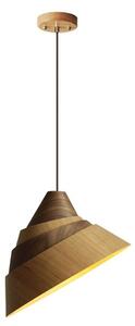 Dřevěný lustr na lanku 1xE27/60W/230V pr. 33 cm masiv/dub/ořech/kaučukovník