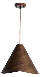 Dřevěný lustr na lanku 1xE27/60W/230V pr. 45 cm masiv/ořech/kaučukovník