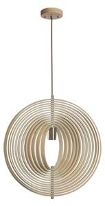 Dřevěný lustr na lanku 1xE27/60W/230V pr. 50 cm masiv/dýha/kaučukovník