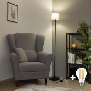 Brilagi - LED Stojací lampa CERIA 1xE27/40W/230V pr. 20,5 cm šedá/černá