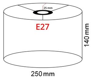 Brilagi - LED Stojací lampa CERIA 1xE27/40W/230V pr. 25 cm šedá/černá