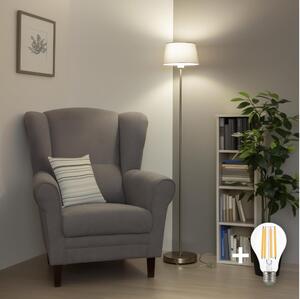 Brilagi - LED Stojací lampa CERIA 1xE27/40W/230V pr. 25 cm šedá/matný chrom