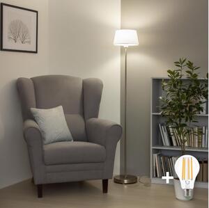 Brilagi - LED Stojací lampa CERIA 1xE27/40W/230V pr. 25 cm bílá/matný chrom