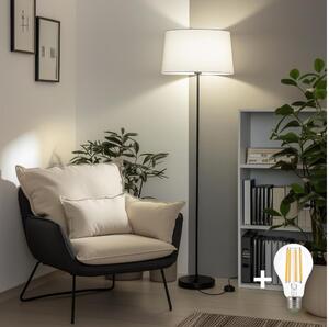 Brilagi - LED Stojací lampa CERIA 1xE27/40W/230V pr. 45 cm bílá/černá