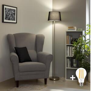 Brilagi - LED Stojací lampa CERIA 1xE27/40W/230V pr. 30 cm černá/matný chrom