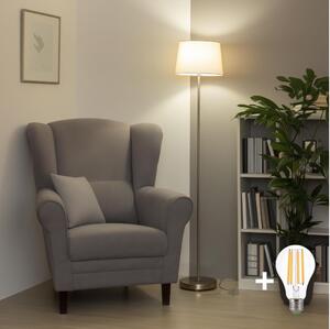 Brilagi - LED Stojací lampa CERIA 1xE27/40W/230V pr. 30 cm béžová/matný chrom