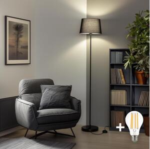 Brilagi - LED Stojací lampa CERIA 1xE27/40W/230V pr. 30 cm černá