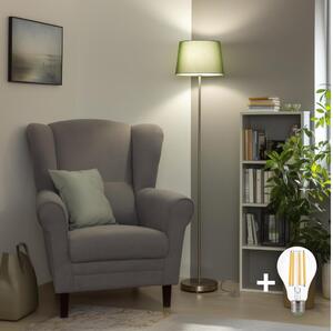 Brilagi - LED Stojací lampa CERIA 1xE27/40W/230V pr. 30 cm zelená/matný chrom