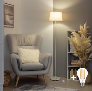 Brilagi - LED Stojací lampa CERIA 1xE27/40W/230V pr. 30 cm béžová/bílá