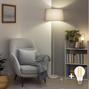 Brilagi - LED Stojací lampa CERIA 1xE27/40W/230V pr. 45 cm šedá/bílá