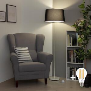 Brilagi - LED Stojací lampa CERIA 1xE27/40W/230V pr. 45 cm černá/bílá