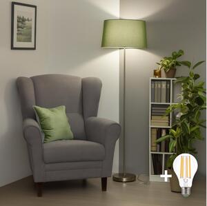 Brilagi - LED Stojací lampa CERIA 1xE27/40W/230V pr. 45 cm zelená/matný chrom