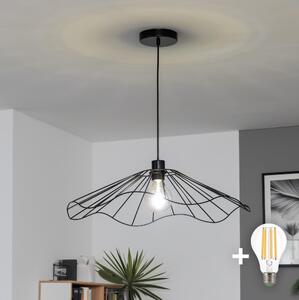 Brilagi - LED Lustr na lanku CERIA WIRE 1xE27/40W/230V pr. 60 cm černá