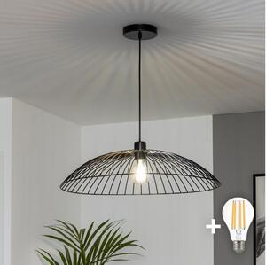 Brilagi - LED Lustr na lanku CERIA WIRE 1xE27/40W/230V pr. 60 cm černá
