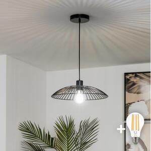 Brilagi - LED Lustr na lanku CERIA WIRE 1xE27/40W/230V pr. 26 cm černá