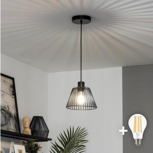 Brilagi - LED Lustr na lanku CERIA WIRE 1xE27/40W/230V pr. 21 cm černá