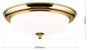 Orion - Stropní svítidlo EMPIRA 2xE27/40W/230V pr. 35,5 cm zlatá