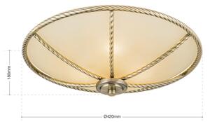 Orion - Stropní svítidlo MAURO 3xE27/60W/230V pr. 42 cm bronz