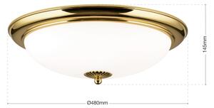 Orion - Stropní svítidlo EMPIRA 3xE27/40W/230V pr. 48 cm zlatá