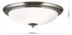 Orion - Stropní svítidlo EMPIRA 3xE27/40W/230V pr. 48 cm matný chrom