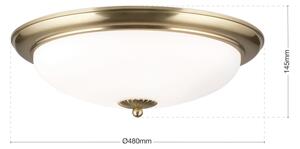 Orion - Stropní svítidlo EMPIRA 3xE27/40W/230V pr. 48 cm mosaz