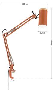 Orion - Stolní lampa s klipem GILI 1xE27/40W/230V cihlová
