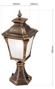 Orion - Venkovní lampa AIKO 1xE27/60W/230V 59 cm IP23 bronz/patina