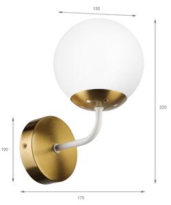 Brilagi - Nástěnná lampa MALIVA 1xE14/15W/230V zlatá/bílá