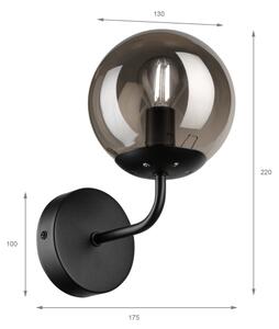 Brilagi - Nástěnná lampa MALIVA 1xE14/15W/230V černá/kouřová