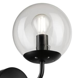Brilagi - Nástěnná lampa MALIVA 1xE14/15W/230V černá/čirá