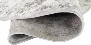 Makro Abra Kulatý koberec VALLEY D172A Klasický šedý krémový Rozměr: průměr 80 cm