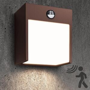 Brilagi-LED Venkovní nástěnné svítidlo se senzorem TERNI LED/12W/230V hnědá IP44