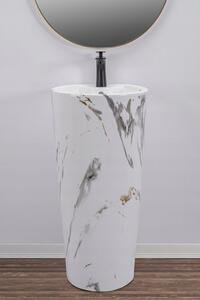 Rea Blanka volně stojící umyvadlo, 84 x 40 cm, Marble imitace kamene, REA-U8704