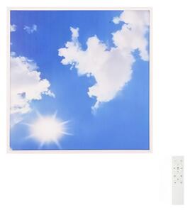 Brilagi-LED Stmívatelné svítidlo SLIMFRAME SKY LED/58W/230V 60x60 cm stříbr/modrá+DO