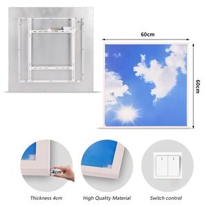 Brilagi - LED Stropní svítidlo SLIMFRAME SKY LED/58W/230V 60x60 cm stříbrná/modrá