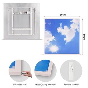 Brilagi-LED Stmívatelné svítidlo SLIMFRAME SKY LED/58W/230V 60x60 cm stříbr/modrá+DO