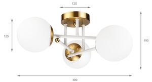 Brilagi - Přisazený lustr MALIVA 3xE14/15W/230V zlatá/bílá