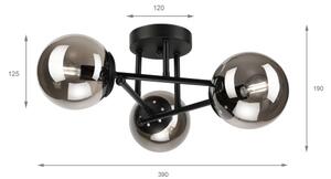 Brilagi - Přisazený lustr MALIVA 3xE14/15W/230V černá/kouřová