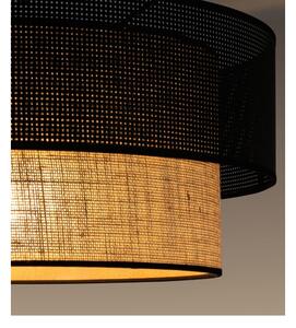 Přisazený lustr BORHO 1xE27/60W/230V pr. 50 cm černá/juta