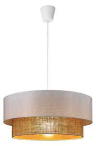 Lustr na lanku BORHO 1xE27/60W/230V pr. 40 cm bílá/juta