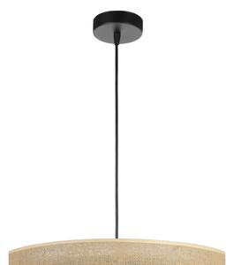Lustr na lanku SARTA 1xE27/60W/230V pr. 45 cm černá/juta