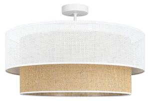 Přisazený lustr BORHO 1xE27/60W/230V pr. 50 cm bílá/juta