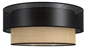 Stropní svítidlo BORHO 1xE27/60W/230V pr. 40 cm černá/juta