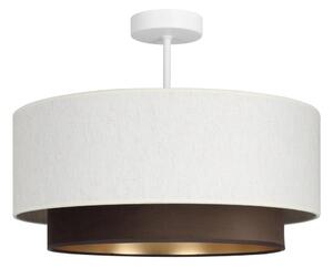 Přisazený lustr NATIA 1xE27/60W/230V pr. 45 cm bílá/hnědá