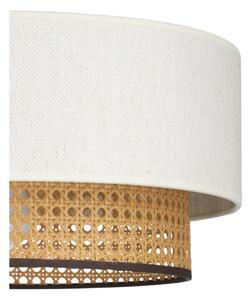Stropní svítidlo NATIA 1xE27/60W/230V pr. 45 cm bílá/hnědá