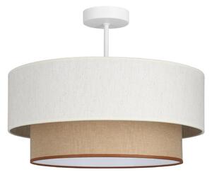 Přisazený lustr NATIA 1xE27/60W/230V pr. 45 cm bílá/hnědá