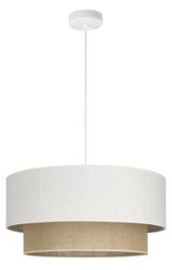 Lustr na lanku NATIA 1xE27/60W/230V pr. 45 cm bílá/hnědá