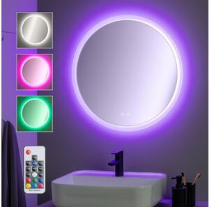 Brilagi-LED RGBW Stm. vyhř. zrcadlo s pods. CLARA PRO 19W/230V pr. 60 cm IP44+DO